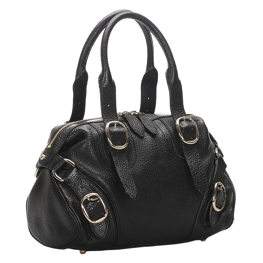 

Burberry Black Leather Satchel