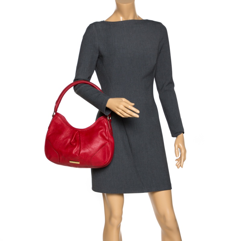 

Burberry Red Leather Hobo