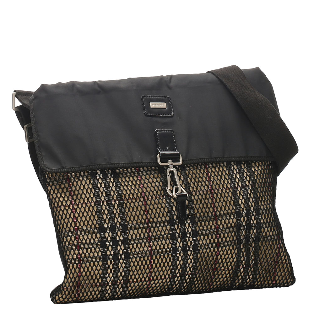 

Burberry Brown/Beige House Check Canvas Shoulder Bag