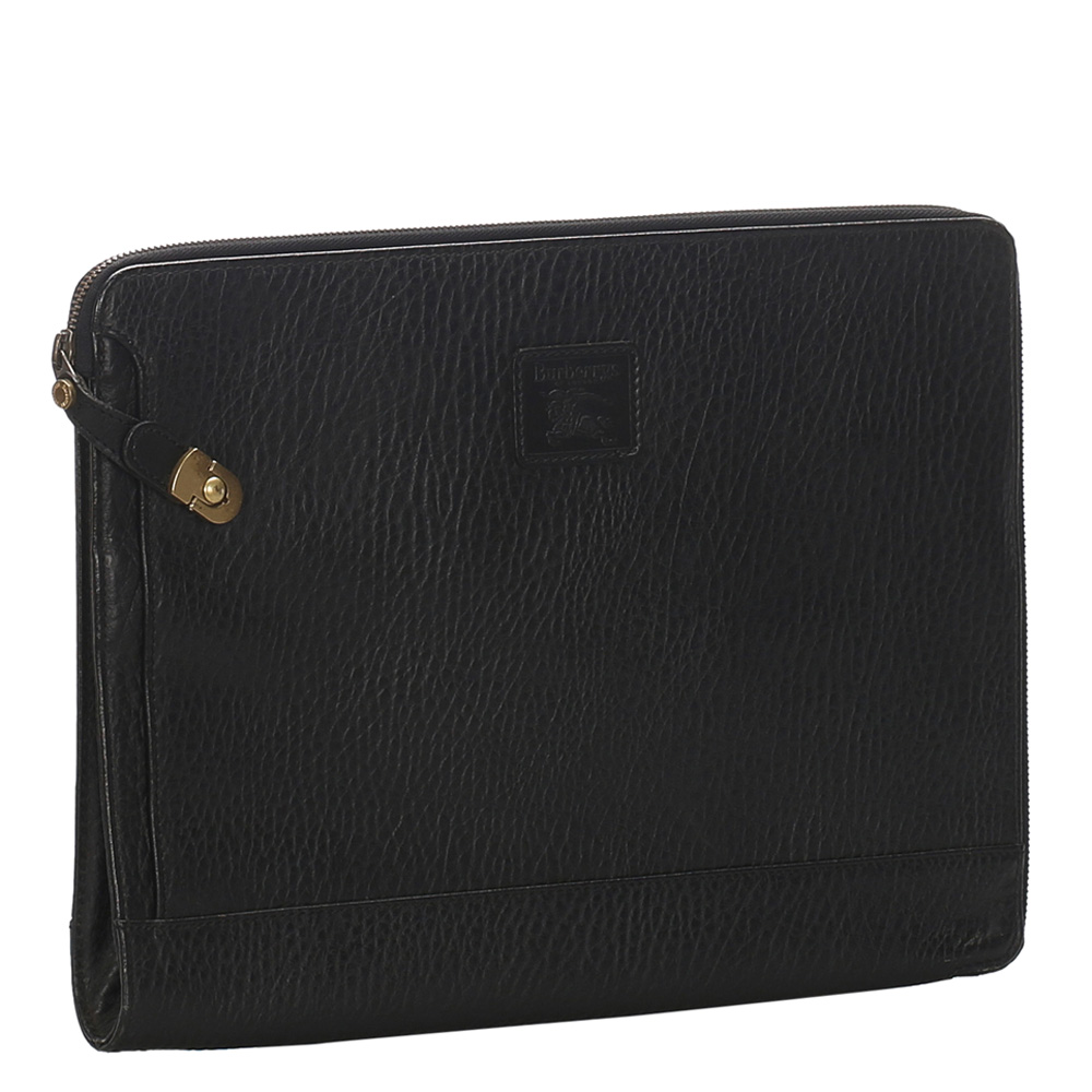 

Burberry Black Leather Clutch Bag