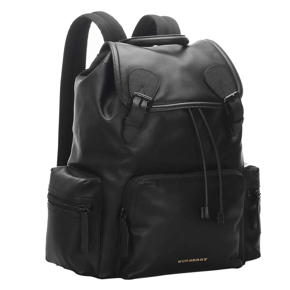 

Burberry Black Leather Runway Backpack