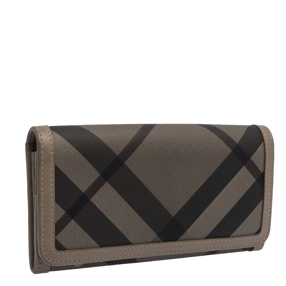 Burberry smoked hotsell check wallet