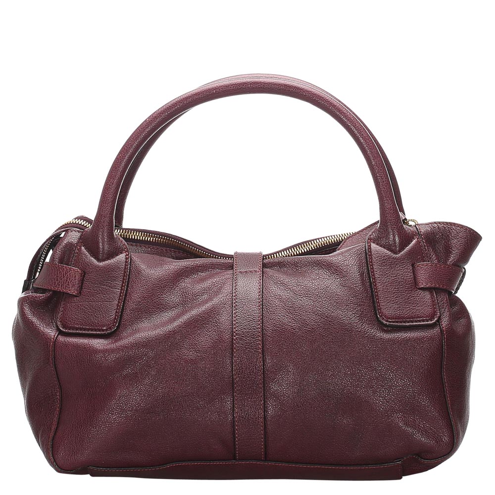 

Burberry Red Leather Shoulder Bag