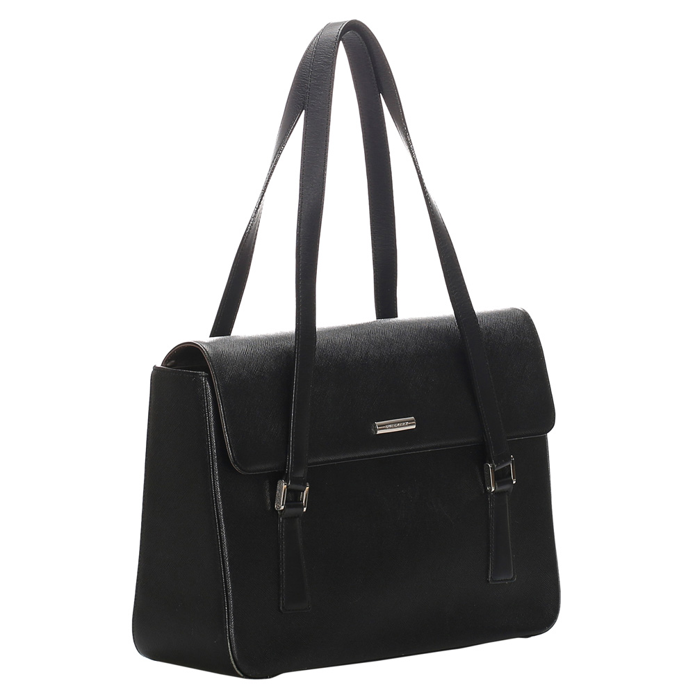 

Burberry Black Leather Tote Bag