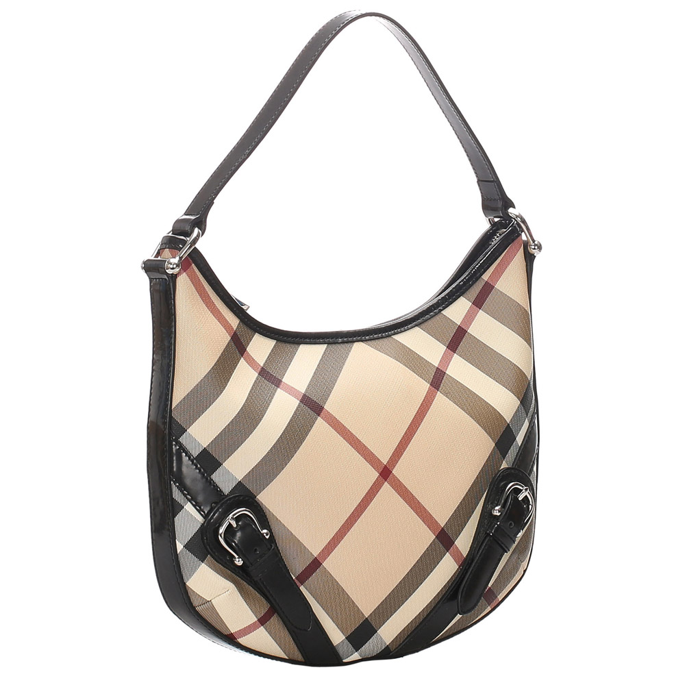 

Burberry Brown/Beige Nova Check Canvas Hobo Bag