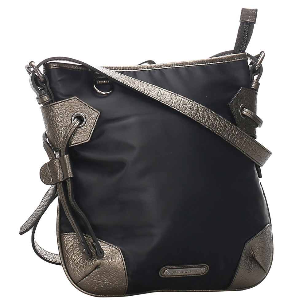 

Burberry Black Nylon Drawstring Crossbody Bag