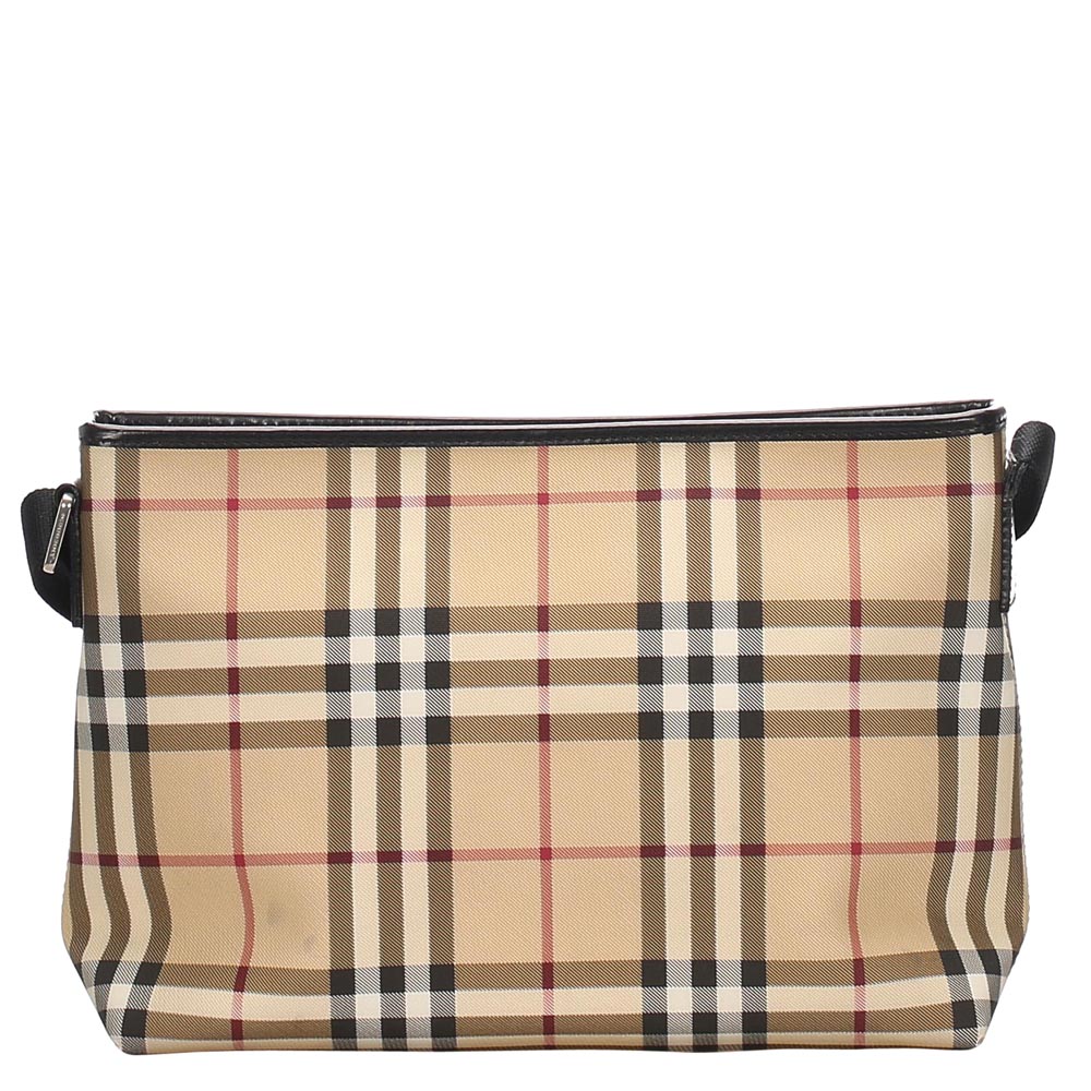 

Burberry Brown/Beige House Check Canvas Crossbody Bag