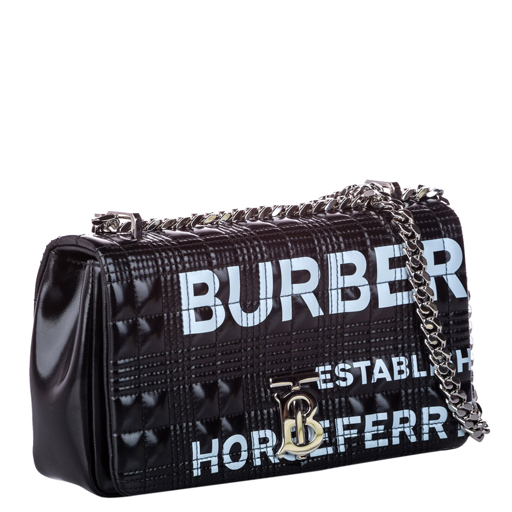 

Burberry Black Leather Small Horseferry Lola Crossbody Bag
