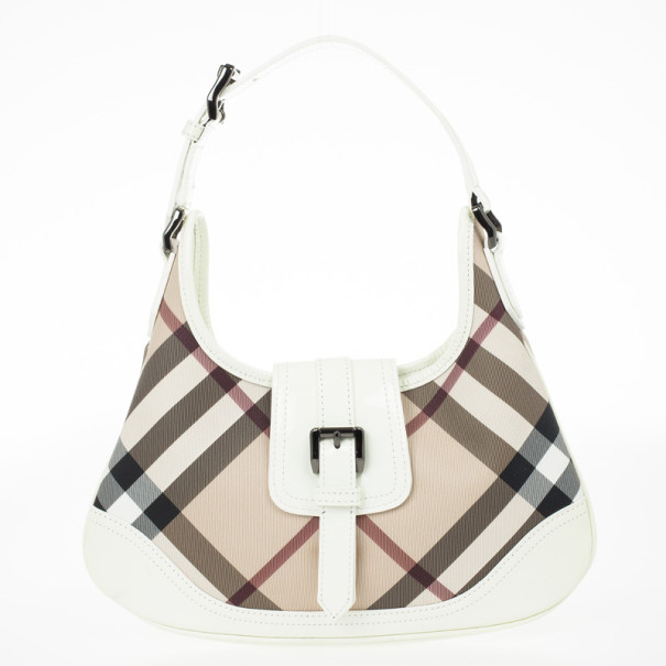 Pre Owned Burberry Nova Check Mini 'Brooke' Hobo Handbag