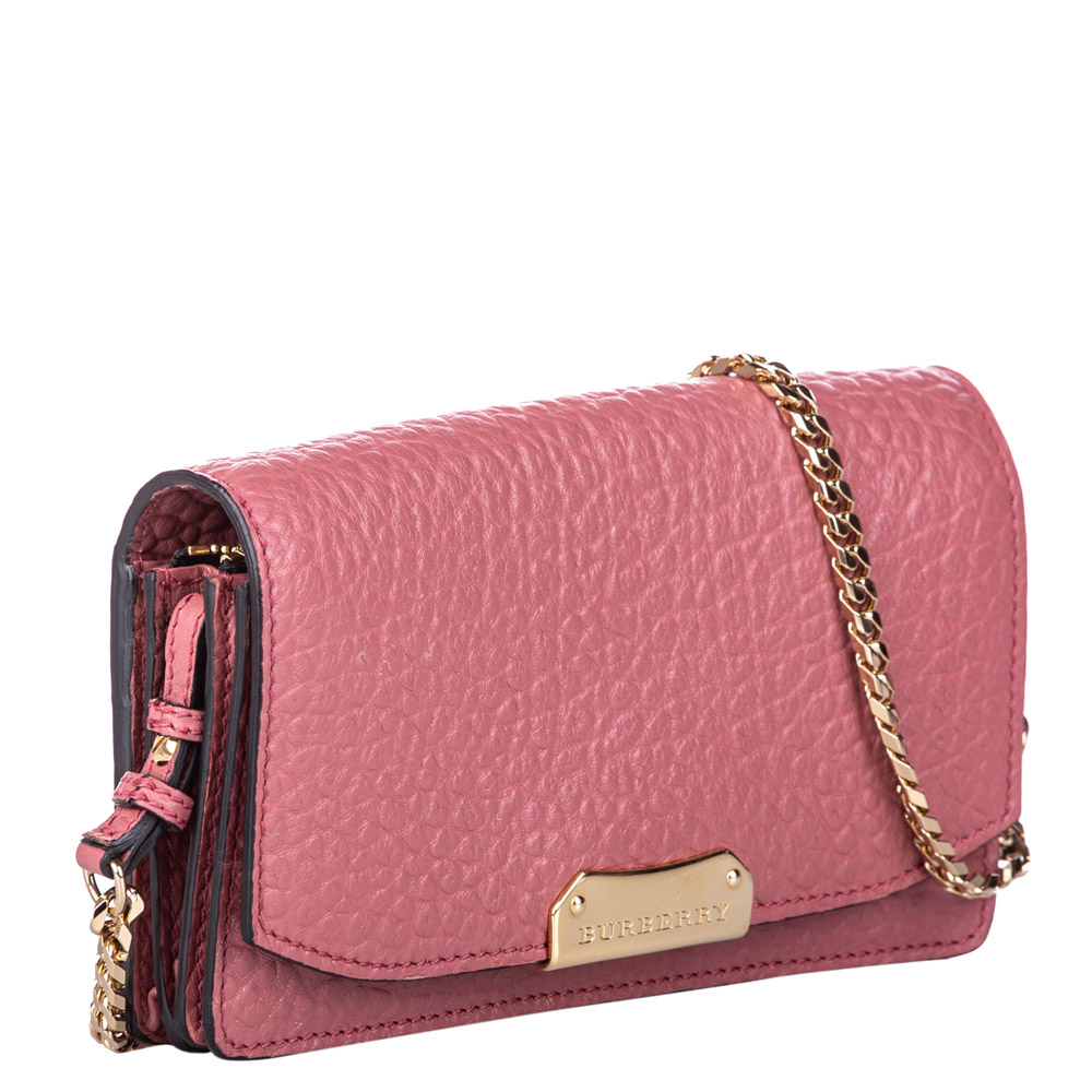 

Burberry Pink Madison Leather Wallet on Chain Bag