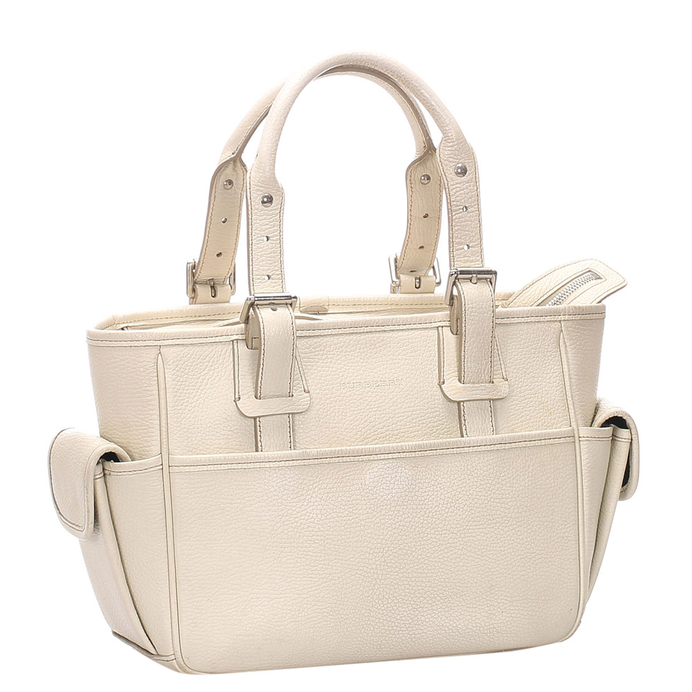 

Burberry White Leather Shoulder Bag
