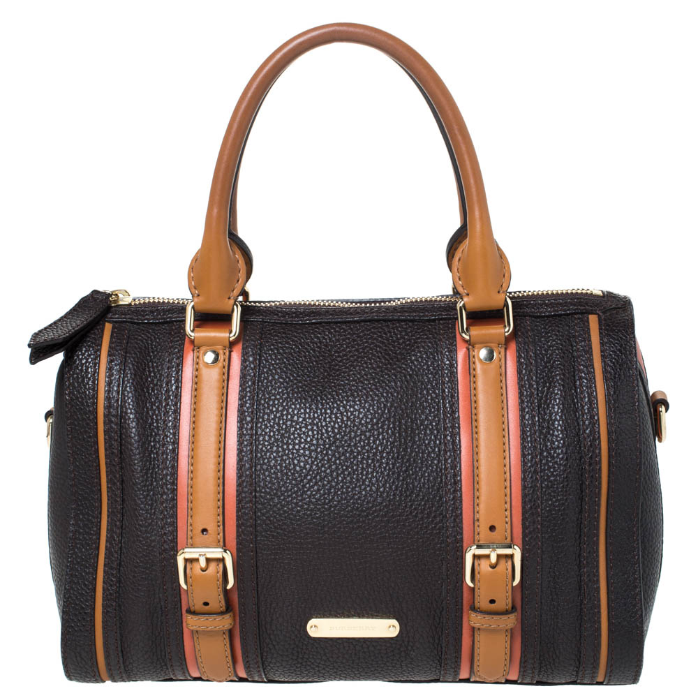 Pre Owned حقيبة بربري ألشستر بولر جلد بنية