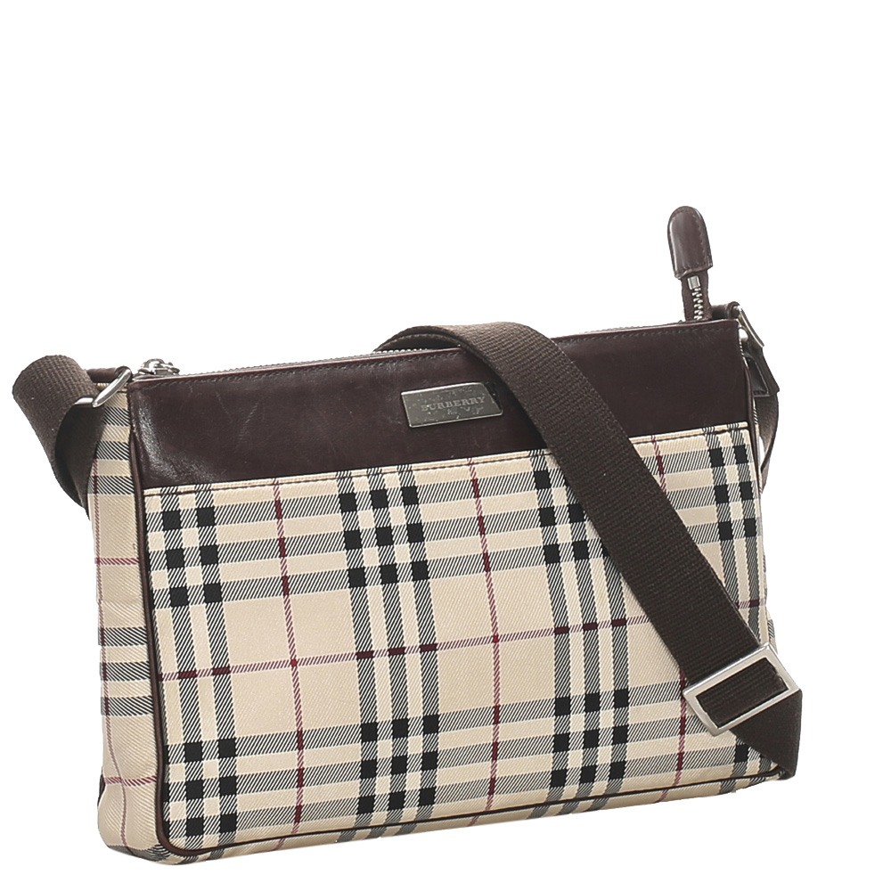 

Burberry Brown/Beige House Check Canvas Crossbody Bag