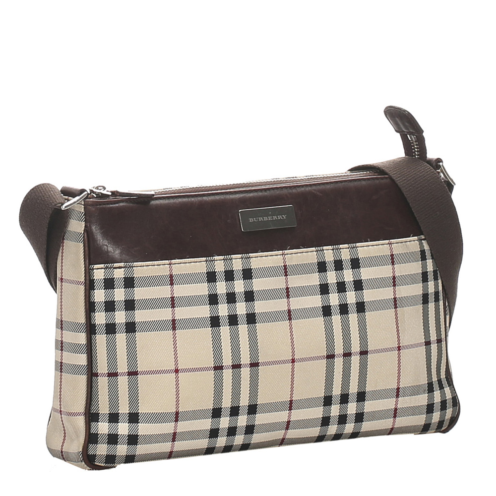 

Burberry Brown/Beige House Check Canvas Crossbody Bag