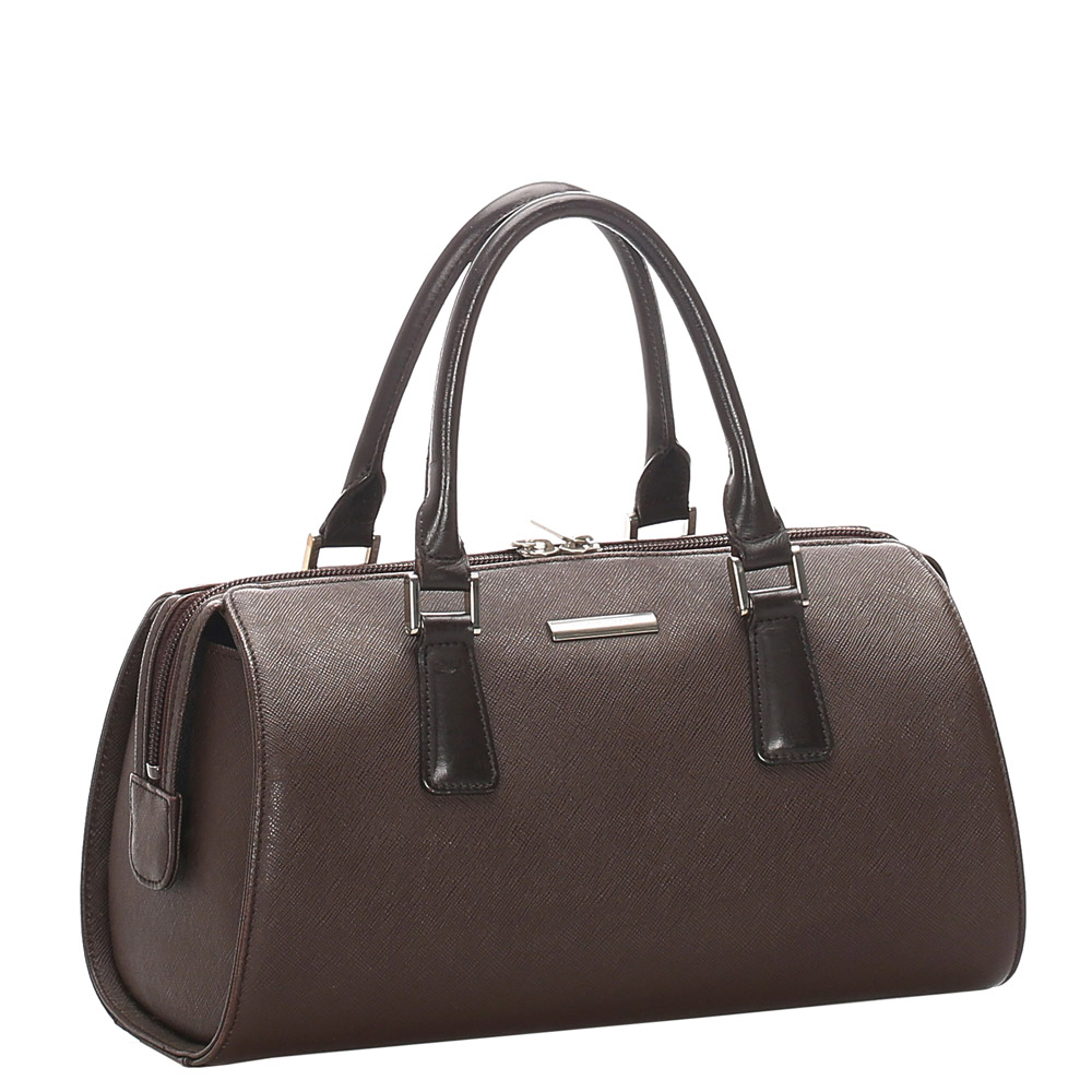 

Burberry Dark Brown/ Black Leather Satchel Bag
