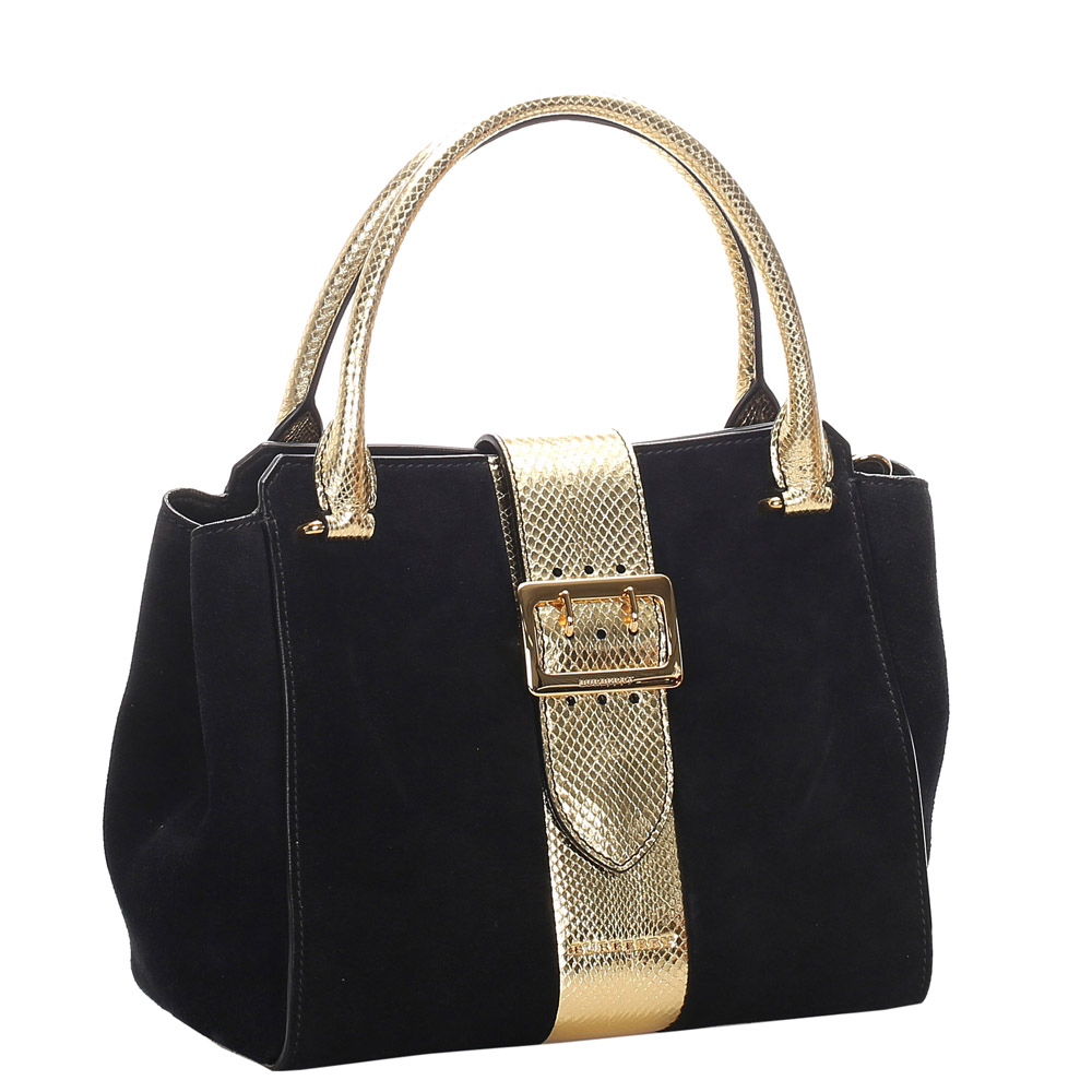 

Burberry Blue/Navy Suede Leather Satchel Bag
