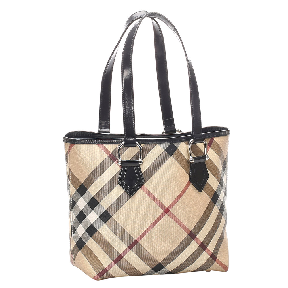 

Burberry Brown/Beige Supernova Check Tote Bag