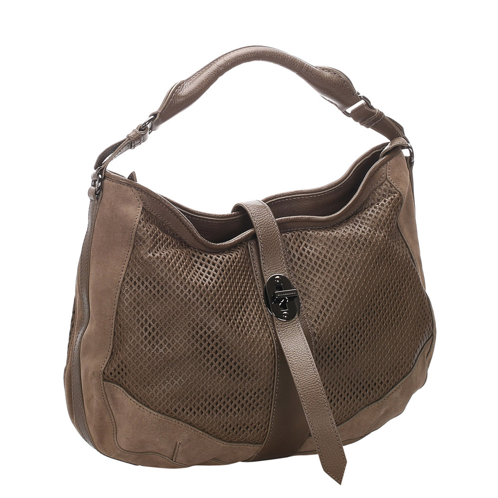 

Burberry Brown/Dark Brown Leather Shoulder Bag