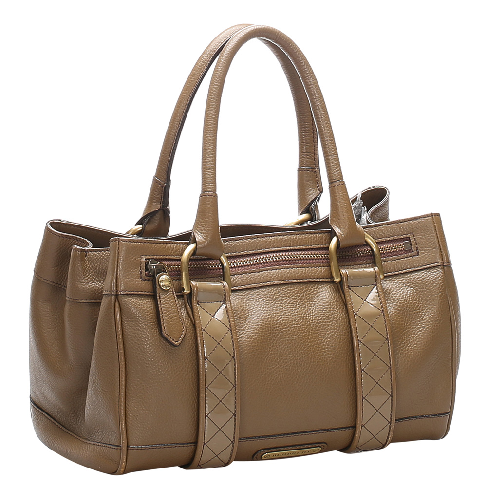 

Burberry Brown Leather Satchel Bag