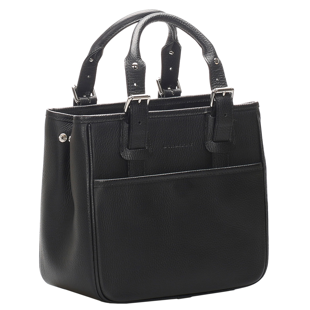 

Burberry Black Leather Tote Bag
