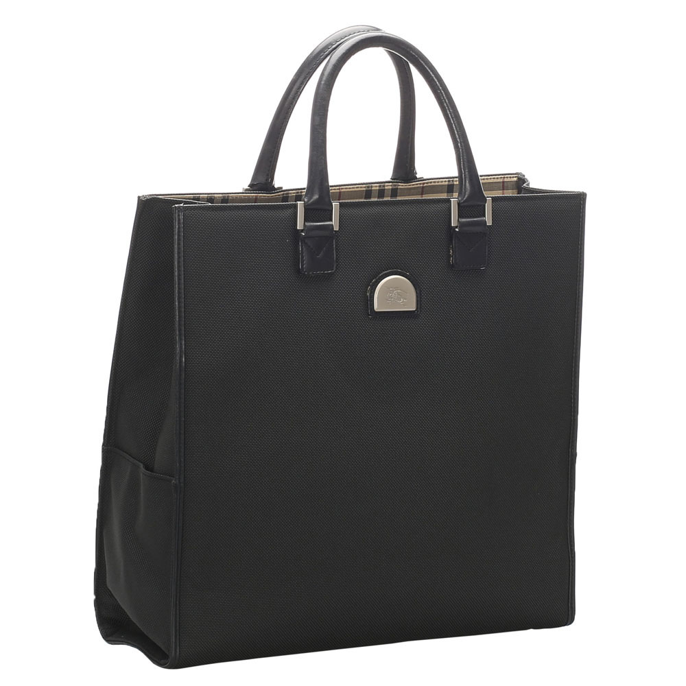 

Burberry Black Canvas Tote Bag