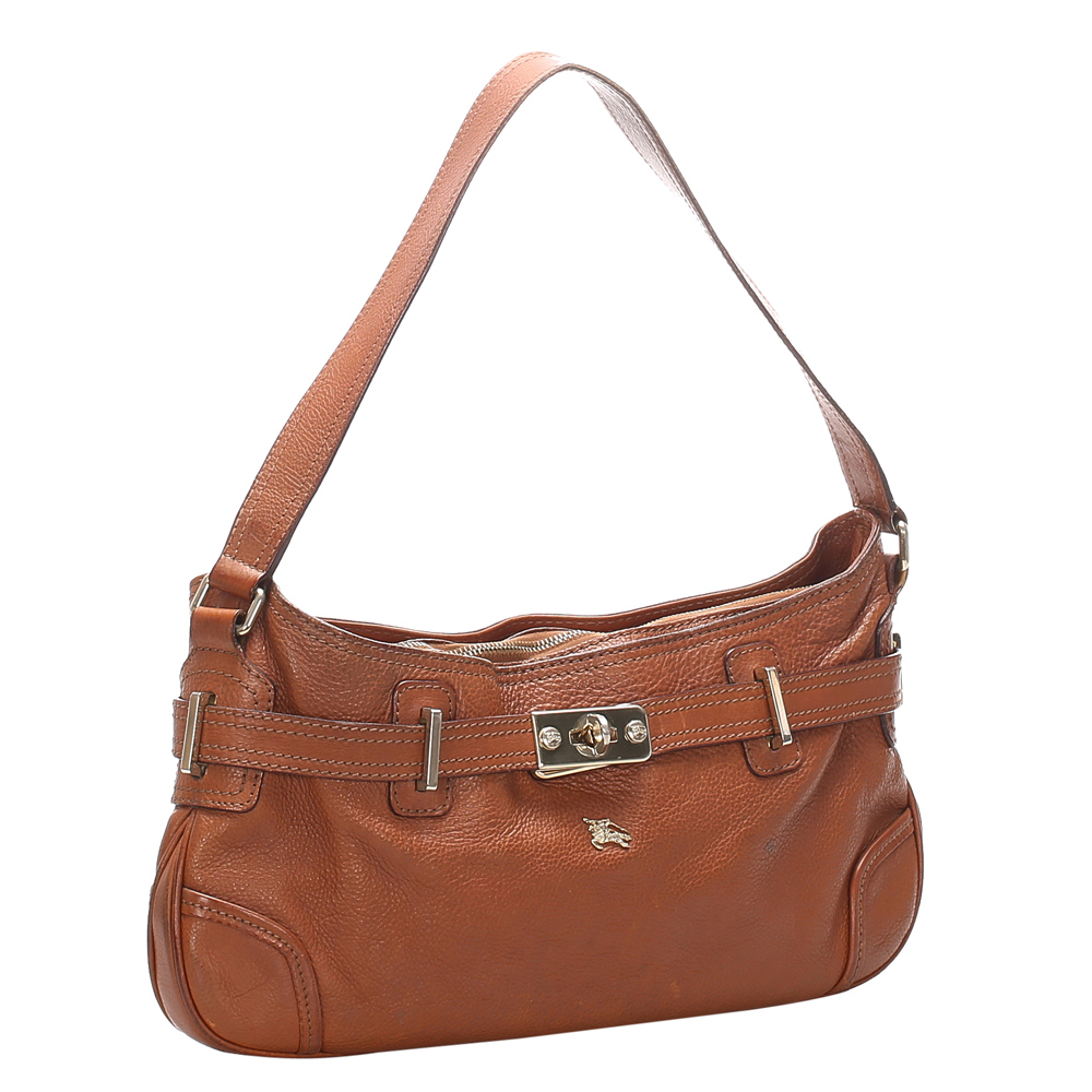 

Burberry Brown Leather Shoulder Bag