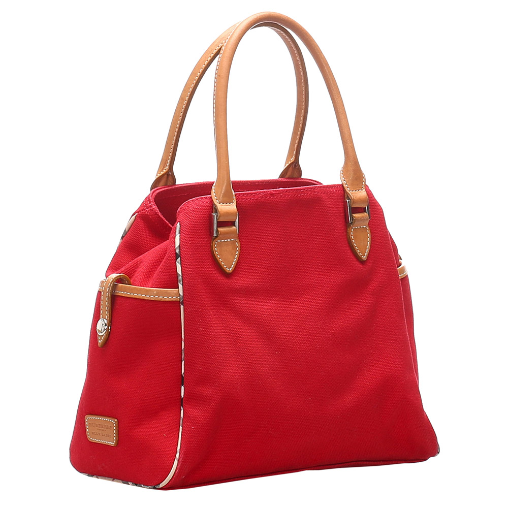 

Burberry Red Canvas Shoulder Bag, Brown