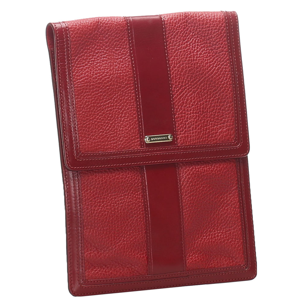 

Burberry Red Calf Leather Clutch Bag