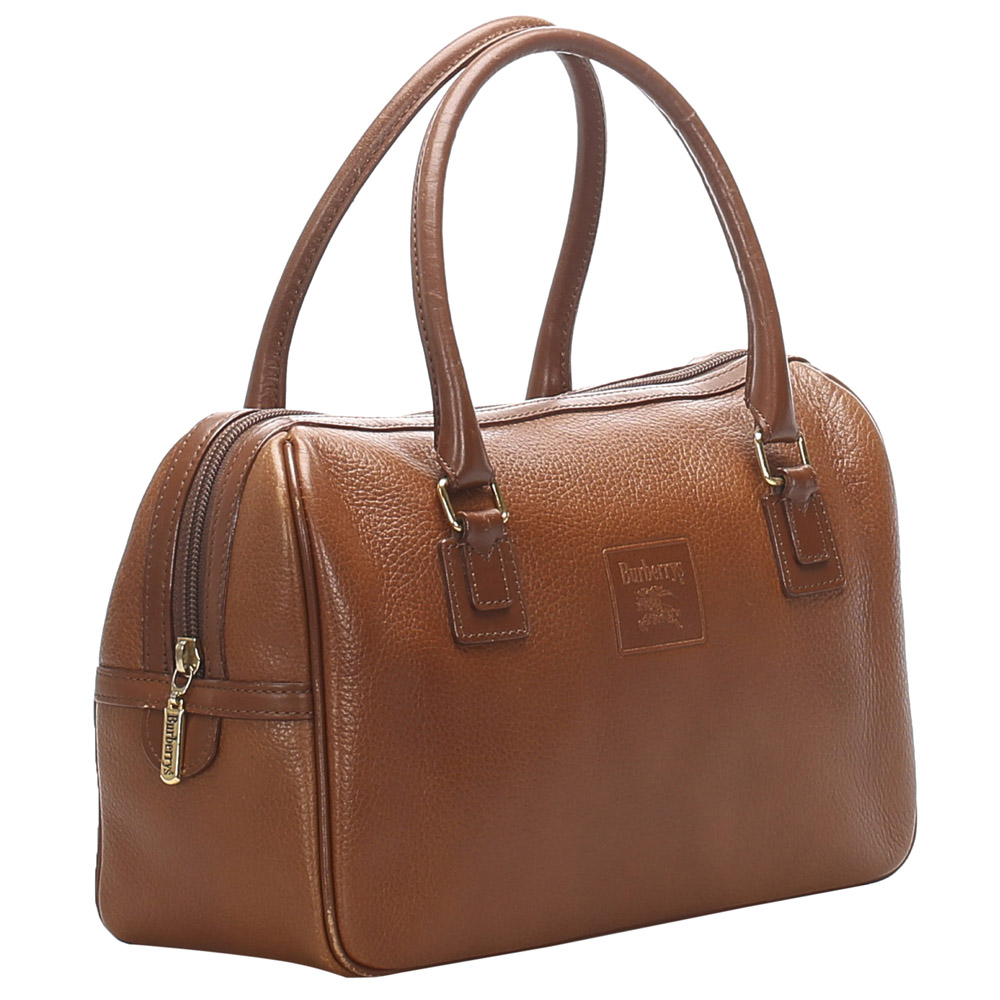 

Burberry Brown Leather Satchel Bag