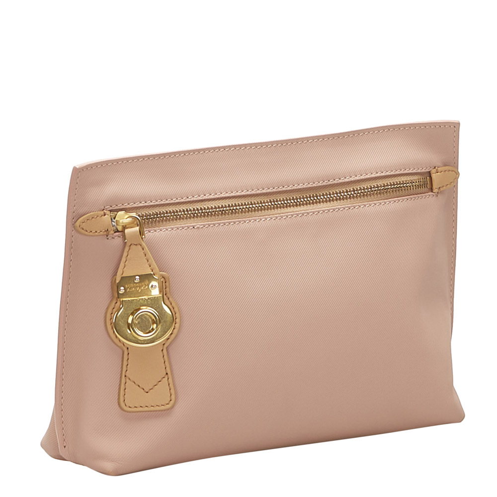 

Burberry Pink Canvas Clutch Bag