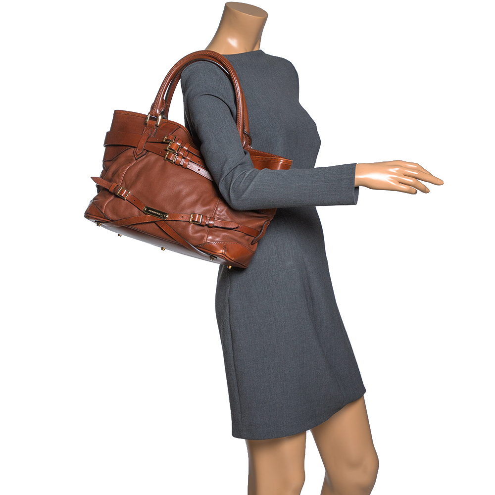 

Burberry Brown Leather Medium Bridle Lynher Tote