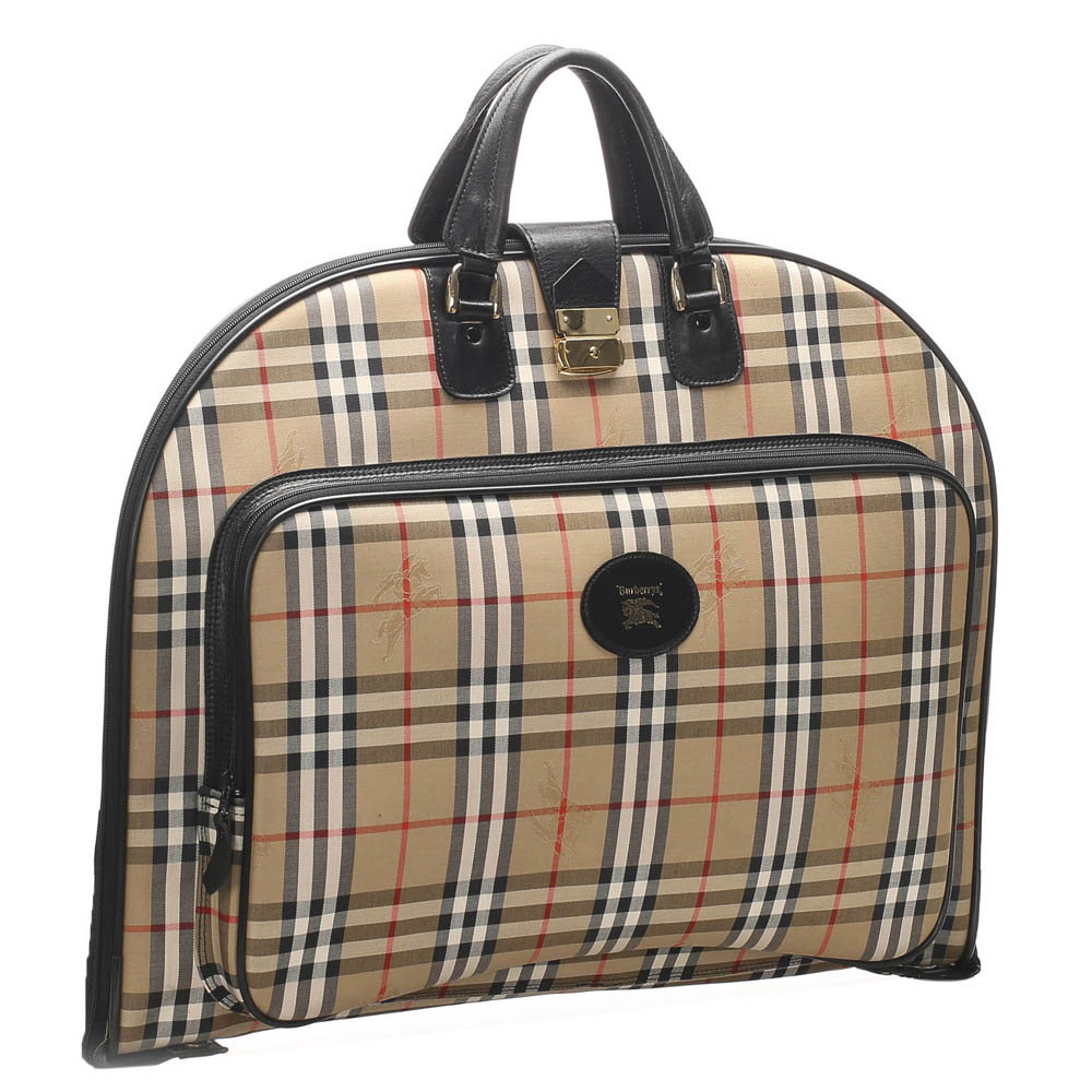

Burberry Beige Canvas, Leather Vintage Travel Bag