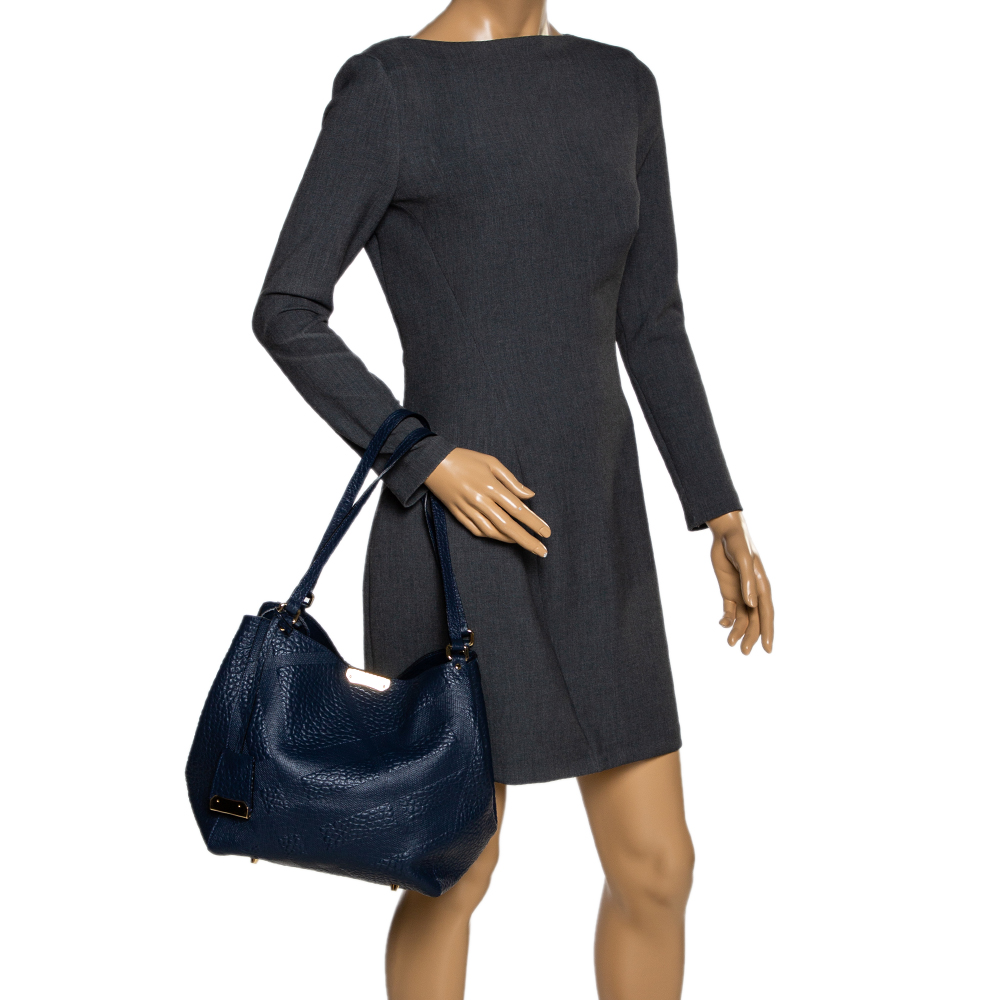 

Burberry Blue Leather Canterbury Tote