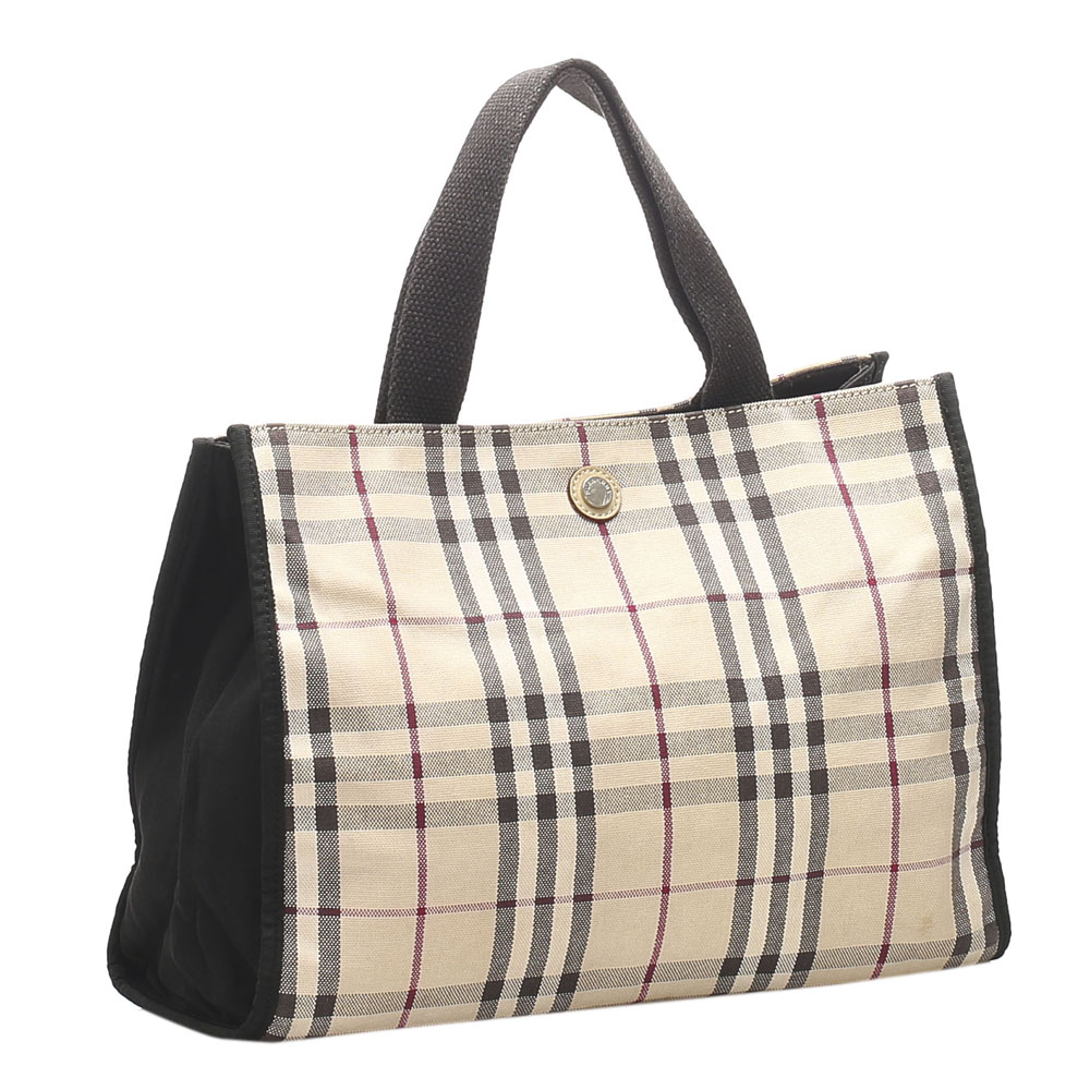 

Burberry Beige/Brown House Check Canvas Tote Bag