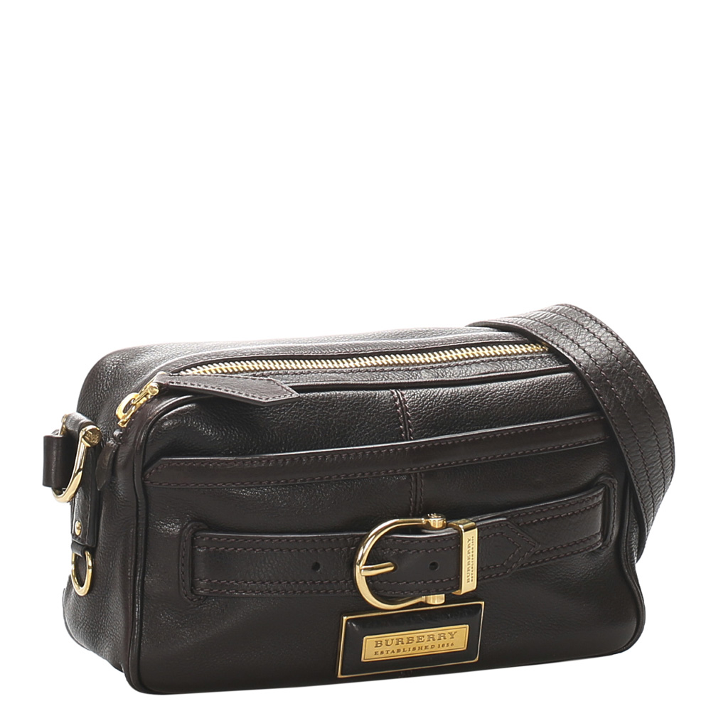 

Burberry Brown/Dark Brown Canvas Shoulder Bag