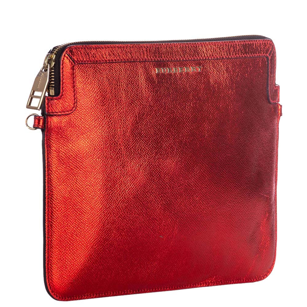 

Burberry Red Leather Shoulder Bag