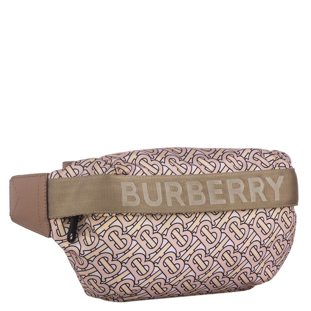 

Burberry Brown/Beige Sonny Monogram Nylon Belt Bag