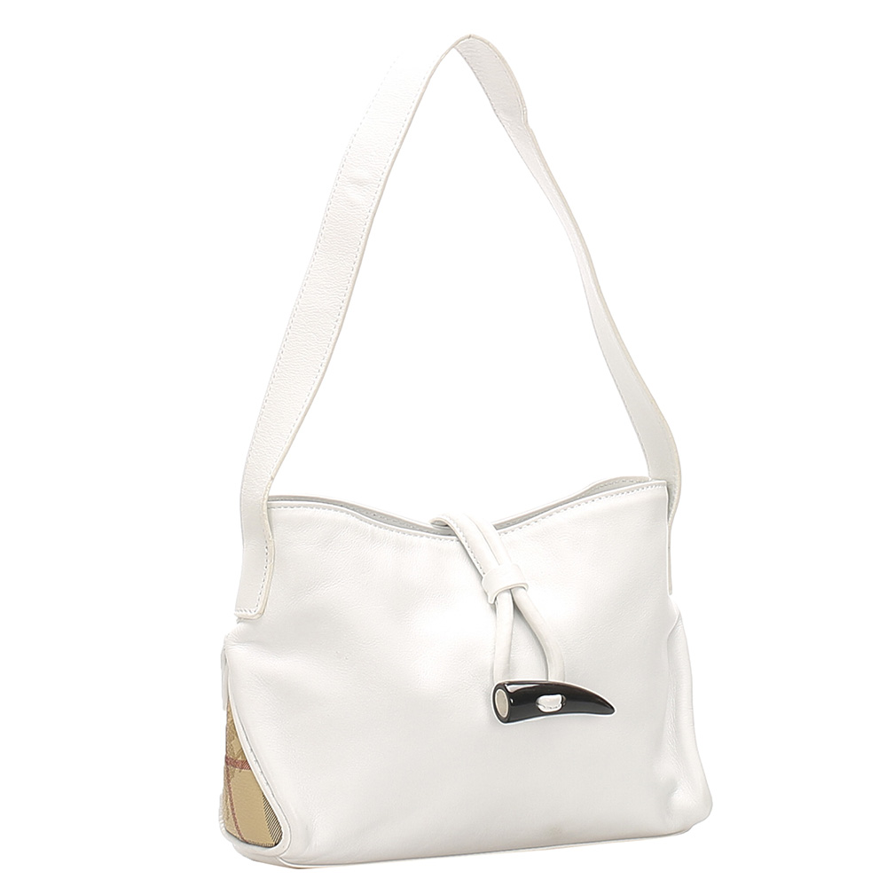 

Burberry White Leather Shoulder Bags, Multicolor