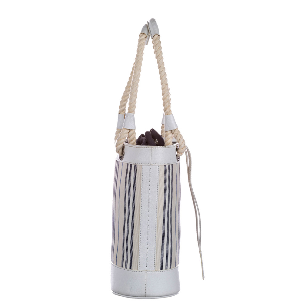 

Burberry Multicolor Leather/Striped Canvas Bucket bag