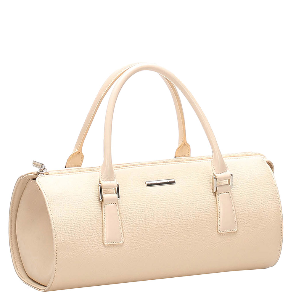 

Burberry Brown Leather Satchel, Beige
