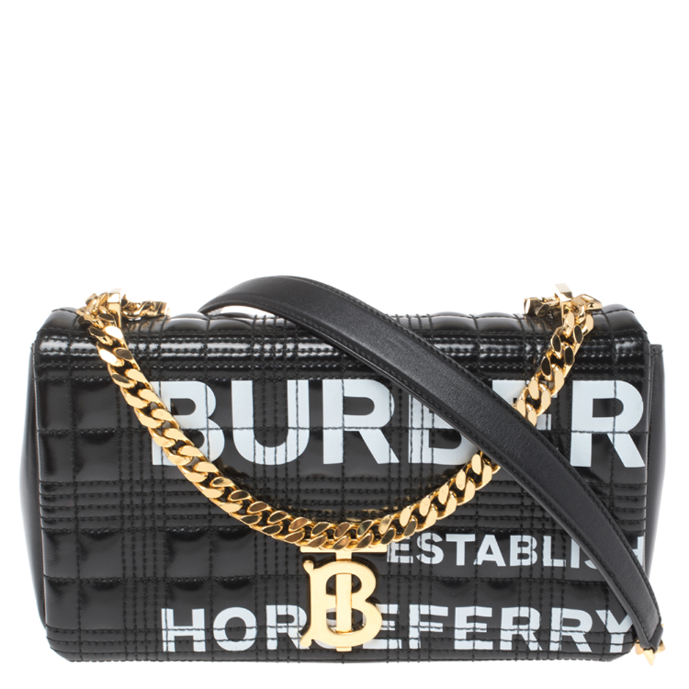 Pre Owned Burberry Black Leather Small Lola Shoulder Bag