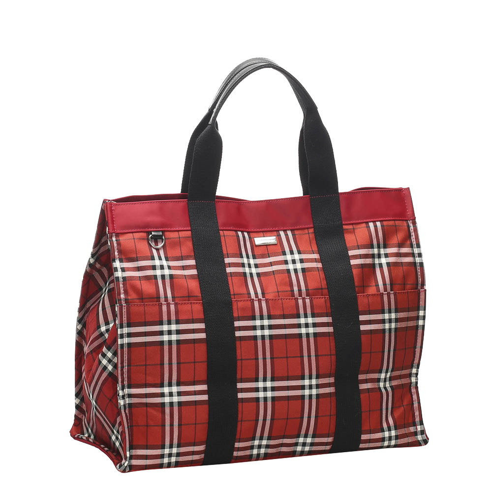 

Burberry Nylon Check Totes, Multicolor