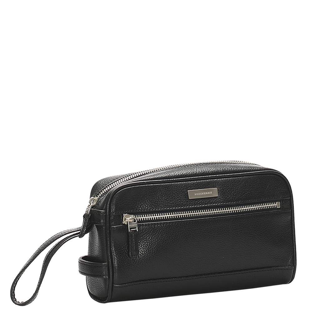 

Burberry Black Leather Clutch Bag