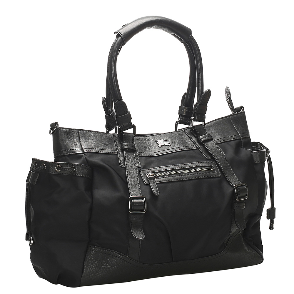 

Burberry Black Nylon And Leather Satchel