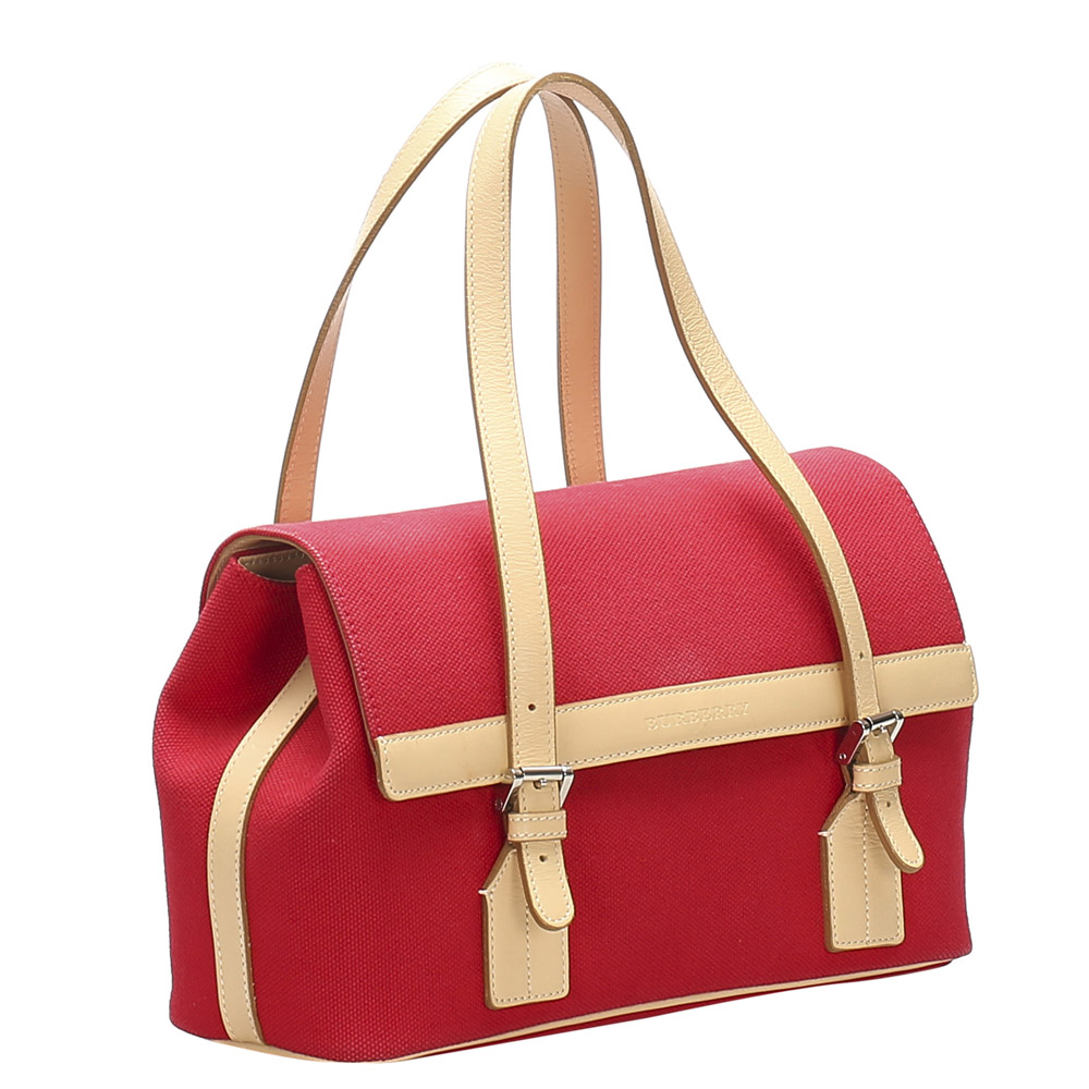 

Burberry Red Canvas Shoulder Bag