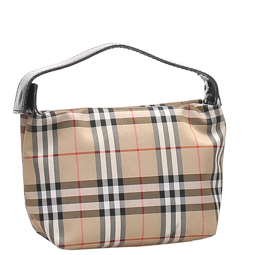 

Burberry Tan/Multicolor House Check Coated Canvas Mini Bag, Beige