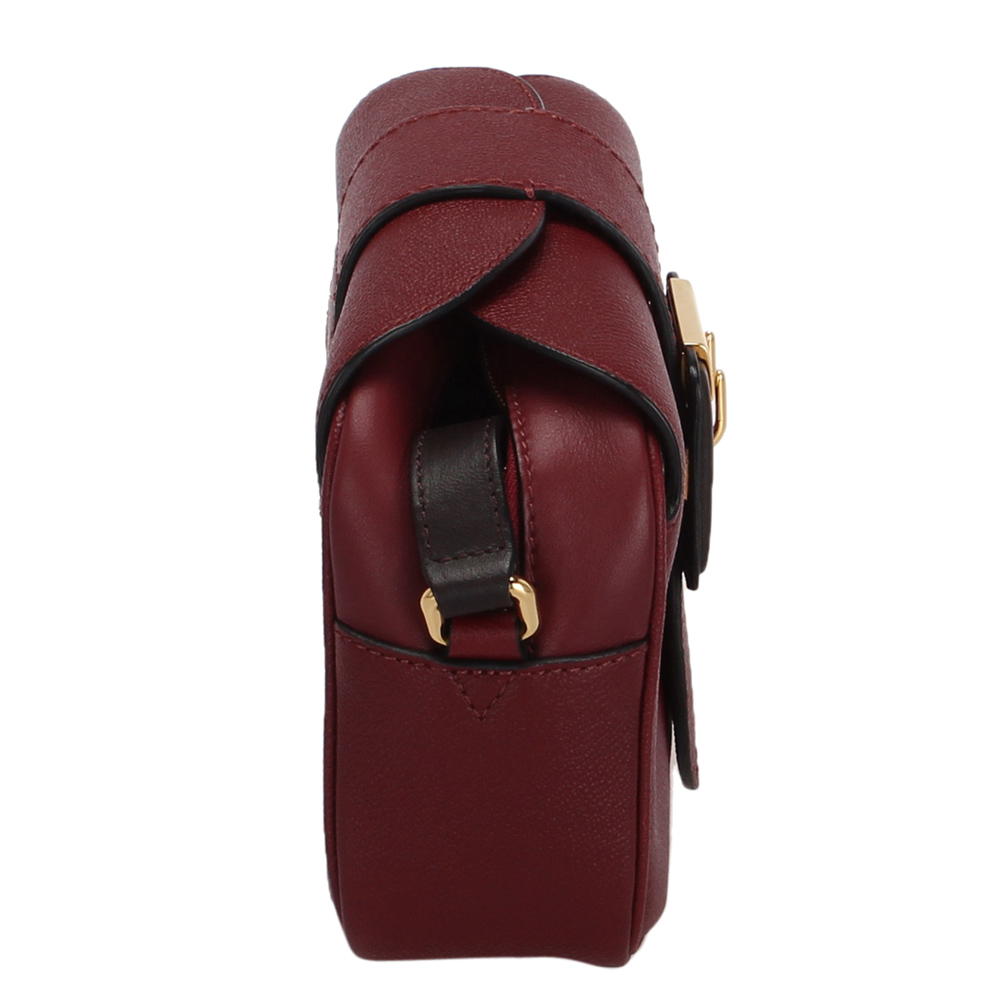 

Burberry Red Leather Buckle Camera Crossbody Bag