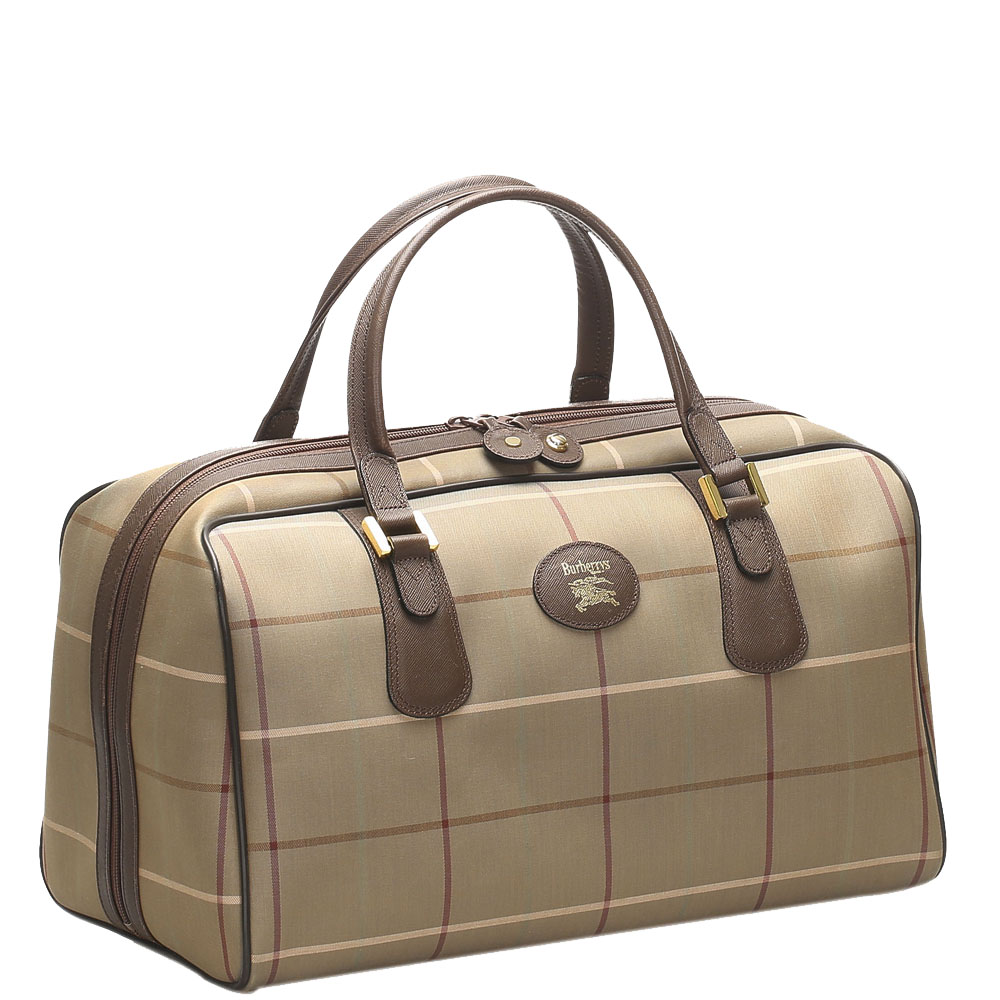 

Burberry Brown/Multicolor Vintage Plaid Boston Bag