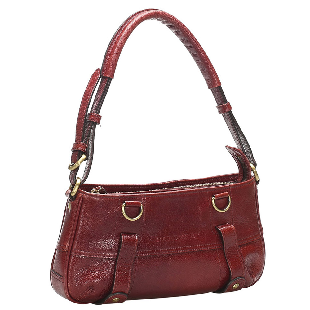 

Burberry Red Leather Shoulder Bag