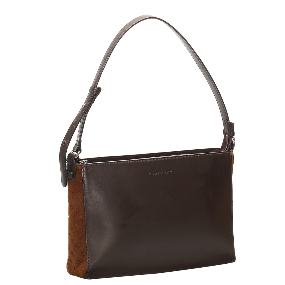 

Burberry Brown Suede And Leather Shoulder Bag